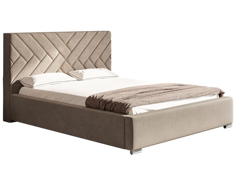 Polsterbett mit Bettkasten und Lattenrost 180x200 Tonale Beige