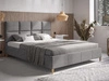 Polsterbett mit Lattenrost 120x200 Luxe Hellgrau