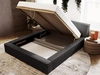 Polsterbett mit Bettkasten und Lattenrost 140x200 Lago Schwarz