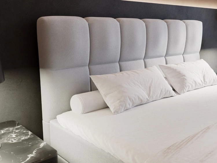 Boxspringbett mit Bettkasten 160x200 Alicante Grau