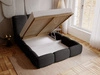 Polsterbett mit Bettkasten und Lattenrost 200x200 Bubble Schwarz