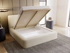 Polsterbett mit Bettkasten und Lattenrost 200x200 Amaro Beige