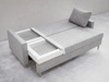 Schlafsofa mit Bettfunktion und Bettkasten Pori Dunkelblau