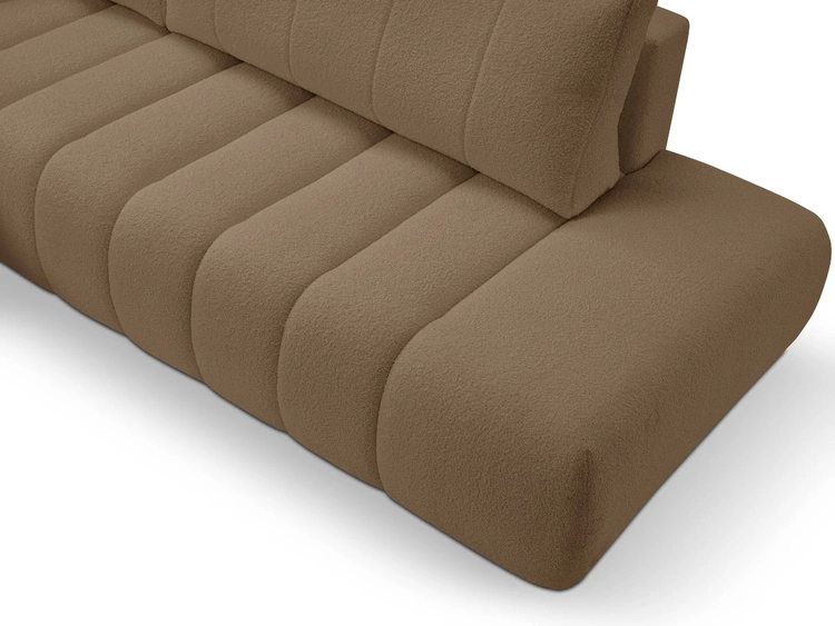 Ecksofa mit Schlaffunktion und Bettkasten Links Adoro Braun