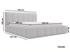 Polsterbett mit Bettkasten und Lattenrost 120x200 Cloud Bouclé-Stoff Hellgrau