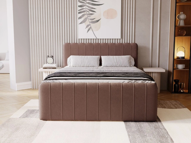 Boxspringbett mit Bettkasten 160x200 Osteno Braun