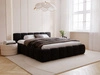 Polsterbett mit Bettkasten und Lattenrost 180x200 Cloud Low Schwarz