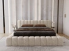 Polsterbett mit Bettkasten und Lattenrost 140x200 Italia Beige