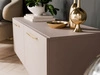 TV-Lowboard mit Türen auf Goldenen Metallbeinen 100 cm Noaé Kaschmir