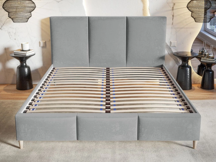 Polsterbett mit Lattenrost 140x200 Trio Schwarz