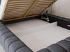 Polsterbett mit Bettkasten und Lattenrost 120x200 Italia Dunkelgrau