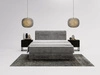 Boxspringbett mit Bettkasten 160x200 Forte Grau