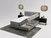 Boxspringbett mit Bettkasten 140x200 Forte Grau