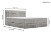Boxspringbett mit Bettkasten 160x200 Forte Hellgrau
