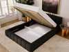 Polsterbett mit Bettkasten und Lattenrost 120x200 Alicante Boucle Schwarz