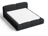 Polsterbett mit Bettkasten und Lattenrost 120x200 Aubi Schwarz
