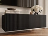 TV-Lowboard mit Türen 100 cm Kioto Schwarz matt