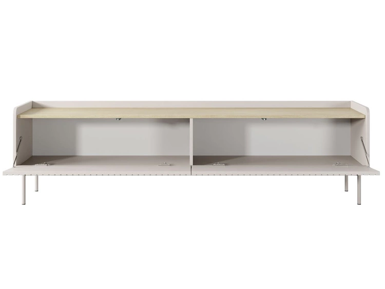 TV-Lowboard mit Türen Abios Beige, Scandi Eiche