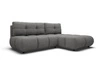 Ecksofa mit Schlaffunktion und Bettkasten Rechts Milet Grau