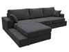Ecksofa L-Form fürs Wohnzimmer Nesto Links Schwarz