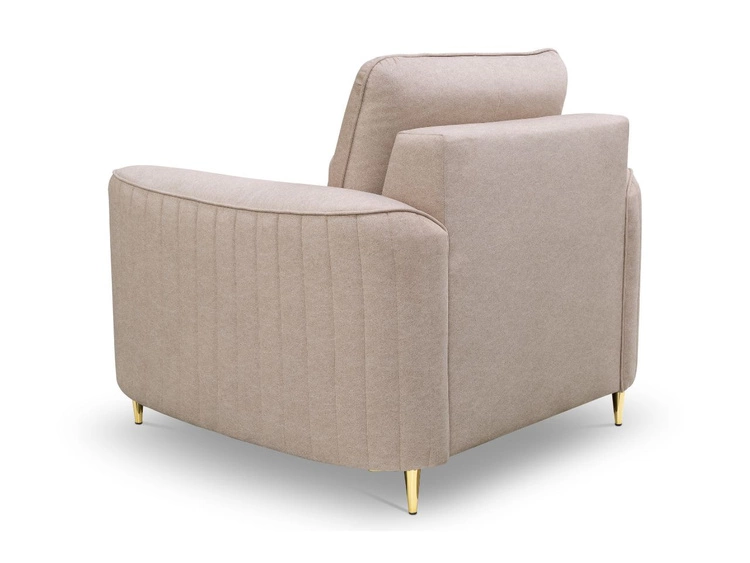 Sessel mit Goldenbeinen Limon Dunkelbeige
