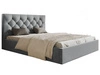 Polsterbett mit Bettkasten und Lattenrost 120x200 Selva Hellgrau