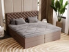Boxspringbett mit Bettkasten 200x200 Bergamo Braun