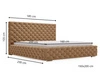 Polsterbett mit Bettkasten und Lattenrost 160x200 Astra Braun