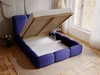 Polsterbett mit Bettkasten und Lattenrost 180x200 Bubble Blau