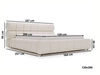 Polsterbett mit Bettkasten und Lattenrost 120x200 Mellow Beige