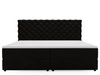 Boxspringbett mit Bettkasten 140x200 Bergamo Schwarz
