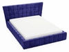 Polsterbett mit Bettkasten und Lattenrost 120x200 Paris Dunkelblau