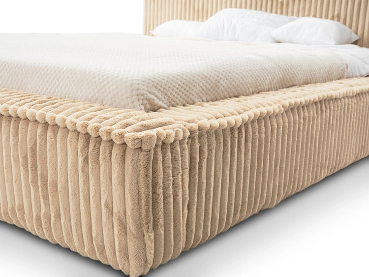 Polsterbett mit Bettkasten und Lattenrost 160x200 Lago Beige