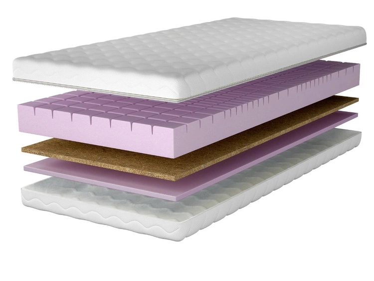 Schaumstoffmatratze mit Polyurethanschaum und Kokosmatte Silence 100x200