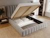 Polsterbett mit Bettkasten und Lattenrost 180x200 Rotto Hellgrau