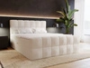 Boxspringbett mit Bettkasten 200x200 Bouclé-Stoff Alicante Beige