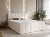Boxspringbett mit Bettkasten 160x200 Bouclé-Stoff Cloud Beige