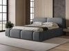 Polsterbett mit Bettkasten und Lattenrost 140x200 Aubi Dunkelgrau