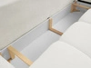 Schlafsofa mit Bettfunktion und Bettkasten Bene Creme
