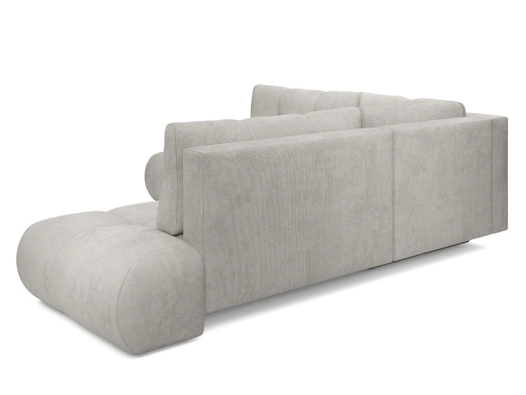 Ecksofa mit Schlaffunktion und Bettkasten Links Kair Hellgrau