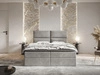 Boxspringbett mit Bettkasten 120x200 Hera Grau