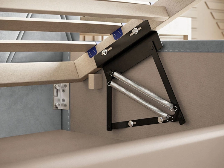 Polsterbett mit Bettkasten und Lattenrost 120x200 Tasso Schwarz