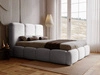 Polsterbett mit Bettkasten und Lattenrost 180x200 Bubble Hellgrau