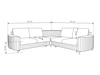 Ecksofa L-Form Links mit Schlaffunktion und Bettkasten Limon Dunkelbeige