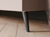 TV-Lowboard mit Türen und LED-Beleuchtung auf Schwarzen Metallbeinen 200 cm Noaé Kaschmir