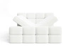 Boxspringbett mit Bettkasten 140x200 Rivon Creme