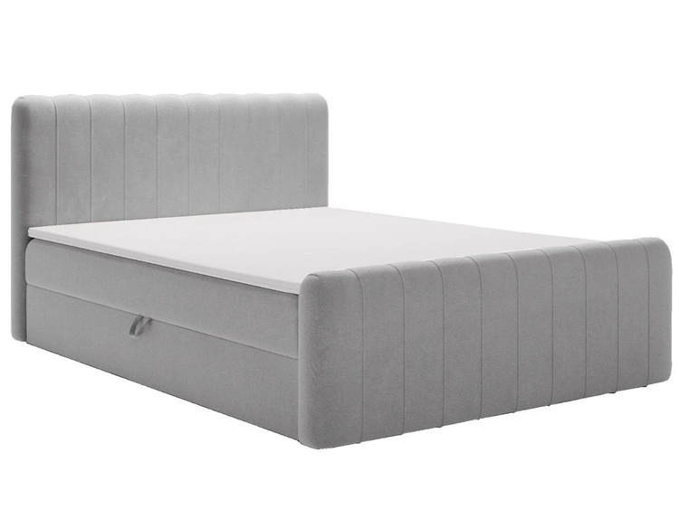 Boxspringbett mit Bettkasten 120x200 Osteno Grau