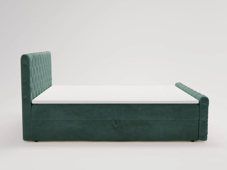 Boxspringbett mit Bettkasten 120x200 Lunaris Grün
