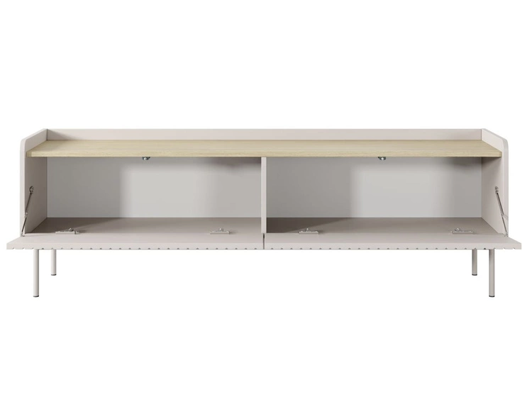 TV-Lowboard mit Türen Abios Beige, Scandi Eiche