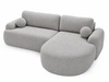 Ecksofa L-Form Rechts mit Schlaffunktion und Bettkasten Aurio Grau